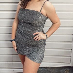 Altar’d State Silver Mini Dress